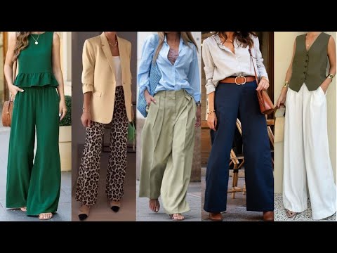 PANTALONES DE PANTA ANCHA como COMBINR ESTA TENDENCIA DE MODA