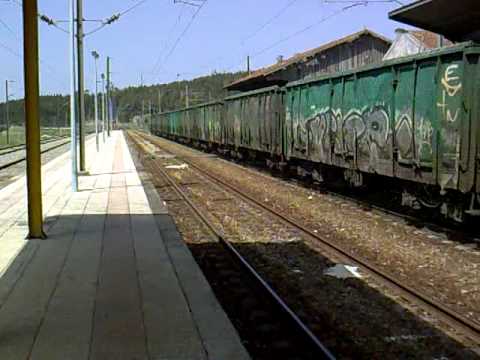 Comboio de Madeira nº 55632 - Estação da Amieira