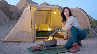 Cozy Shelter Camping Setup for Summer🌵 DOD USA | Oyster Tempo Cooler 🇺🇸