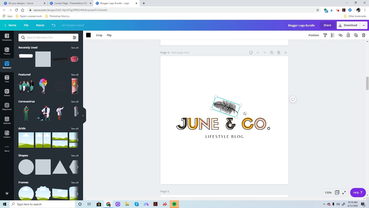 Pre-Made Canva Logo Walkthrough + Tutorial