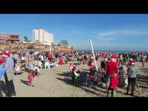 Christmas day with Santa Claus on La Zenia beach 2016