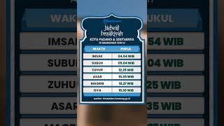 Jadwal Imsakiyah 14 Ramadhan 1444 H untuk Wilayah Kota Padang dan Sekitarnya