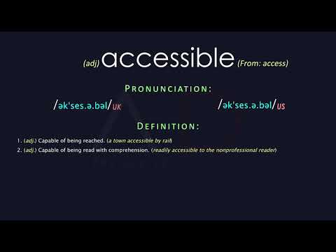 Accessible Meaning And Pronunciation | Audio Dictionary