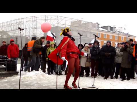 Zygmunt III Waza i Stańczyk PROTEST W OBRONIE DZIECI - WARSZAWA(02-02-2014)