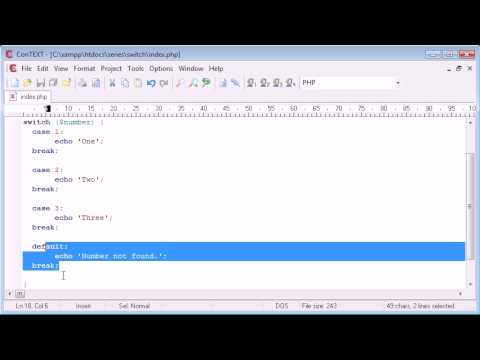 Beginner PHP Tutorial 28 switch Statement