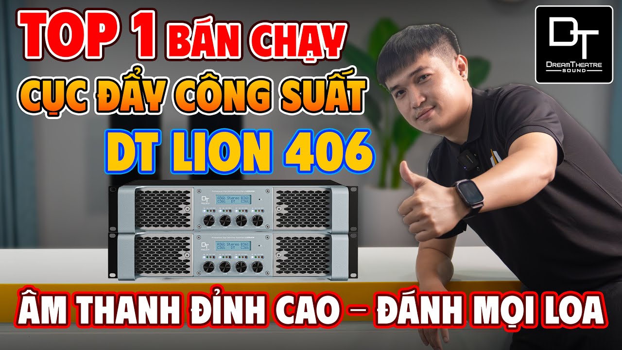 Video sản phẩm Cục đẩy công suất 4 kênh DT Lion406