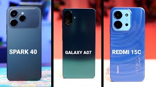 Tecno Spark 40 vs Xiaomi Redmi 15C 4G vs Samsung Galaxy A07 - Honest Comparison