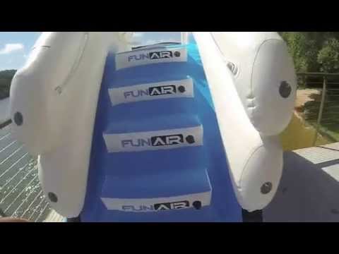 Rocking the Inflatable Dock Slide!