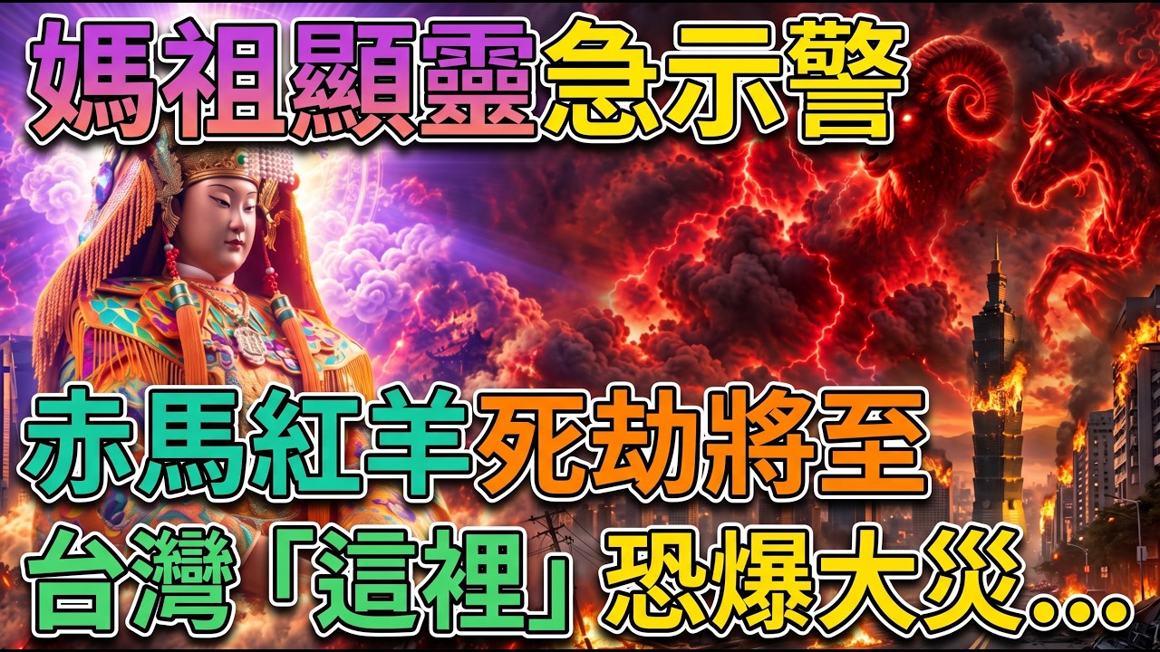 ⚠️全台注意！媽祖托夢示警「2026將有大事發生」！千年死劫「赤馬紅羊」再度應驗，香火最鼎盛之地竟成最危險死角？😱 #媽祖托夢 #赤馬紅羊劫 #2026台灣運勢 #丙午年大劫 #媽祖顯靈 #台灣預言