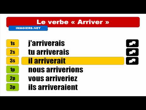 Audio + Video conjugation = Arriver = Conditionnel Présent