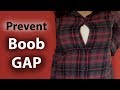 How To Prevent A Button Up Shirt From GAPING At The Chest Boob Gap DIY Fashion Fix