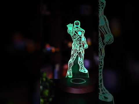 3D visualisation LED LAMP Bedside with wireless Fast CHARGER - www.coollittlethings.co