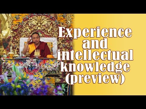 Teaching Preview for 12 Jan 2017 - Experience and intellectual knowledge