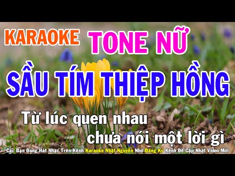 Sầu Tím Thiệp Hồng Karaoke Tone Nữ Nhạc Sống - Phối Mới Dễ Hát - Nhật Nguyễn