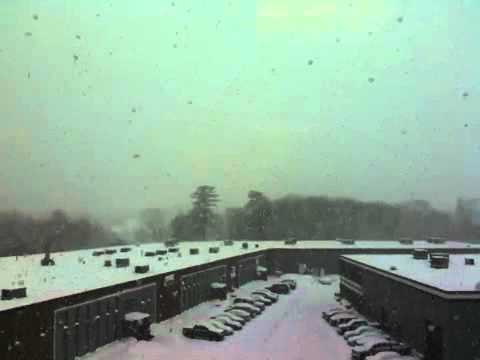 Jumbo snowflakes in Woburn, MA
