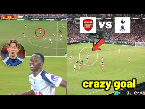 Pape Matar Sarr goal from half way - Arsenal vs Tottenham