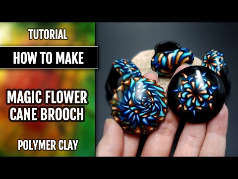 Polymer Clay Tutorial: How to make Polymer clay Brooches with Cane Slices