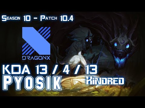 DRX Pyosik KINDRED vs LEE SIN Jungle - Patch 10.4 KR Ranked