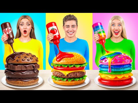 Gummy Food, Real Food vs Chocolate Food Challenge | Kitchen War by Multi DO Challenge