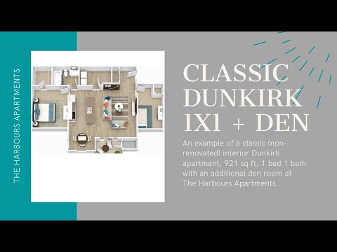 Classic Dun Kirk 1 bedroom, 1 bathroom, with a den at The Harbours Apartments