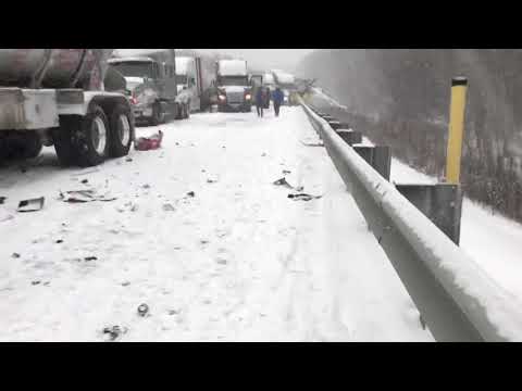 Accidente interstatal 80 west en Pensilvania Dic 2020