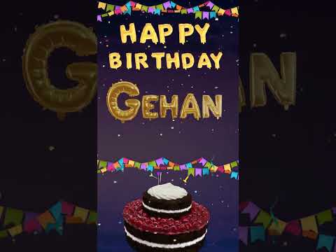 Happy birthday Gehan!