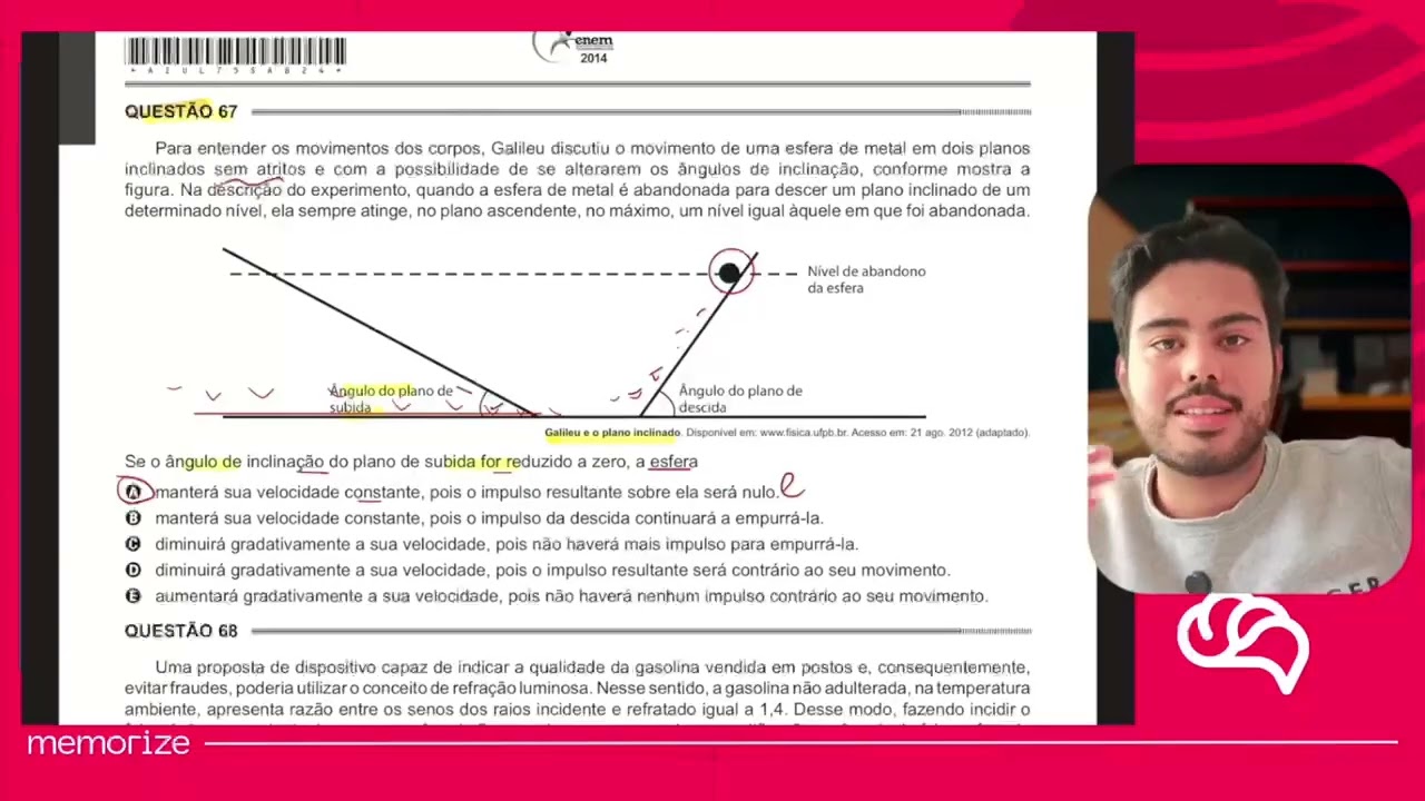 Resolução em Vídeo — Questão 67 ENEM 2014