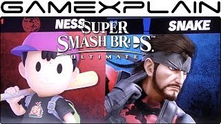Super Smash Bros. Ultimate 1 vs 1 Gameplay - Snake vs Ness (+ Final Smash!) in Boxing Ring