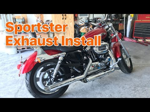 Harley Davidson Sportster Exhaust Install.