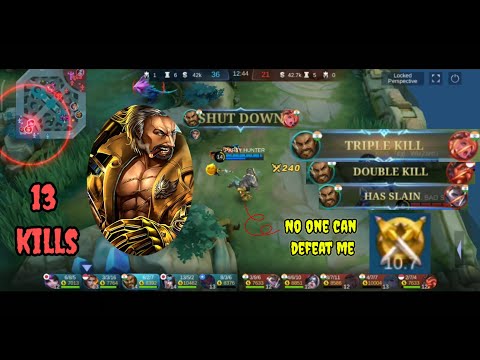 13 Kills+TRIPLE KILLS with 10.7 points!!Roger Insane AttackSpeed Build-Build Top 1 Global Roger~MLBB