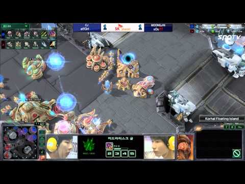 [0603] effOrt(CJ) vs. sOs(WOONGJIN) ZvP 3SET Korhal Floating Island -Starcraft2,esportstv,SPL