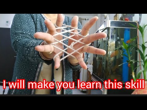 learn these skill with string  to make hammock /step by step tutorial  to make fishnet/ string game