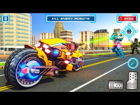 Lion Robot Transform Bike Robot Shooting Games 2020 - Robot Transformer Games | Android Gameplay FHD