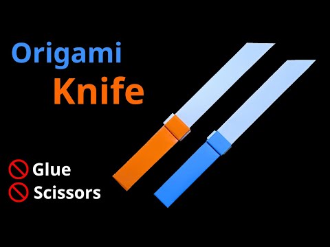 🔪 Origami KNIFE | How To Make A Paper Knife | NO GLUE, NO SCISSORS!