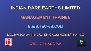 IREL RECRUITMENT 2019