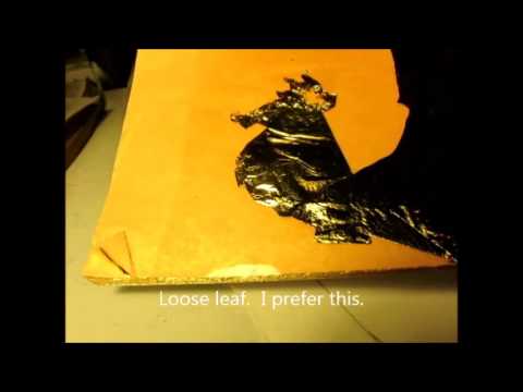 Gilding with Speedball imitation gold leaf