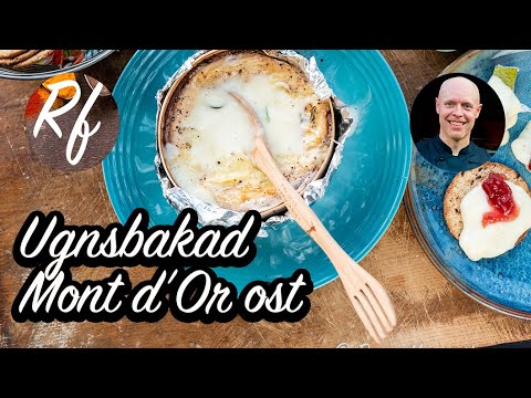 Baka en hel Mont d'Or ost i ugnen och servera som likt en ostfondue.  Här med två serveringsförslag som dessertost och lätt middag med matiga tillbehör. >