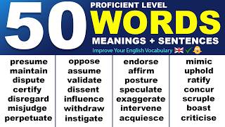 Proficient English: 50 Powerful Words for Opinions & Human Behaviour (Speak Like a Native)