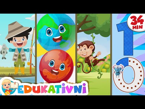 UČIMO MIX: Edukativni Video za Vrtićku Djecu 📚 Učenje Brojeva, Životinja, Emocija i Još Mnogo Toga!