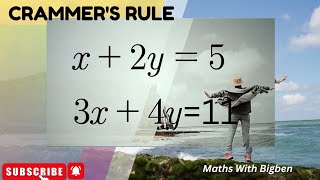 Download the video "CRAMMER'S RULE - 2×2 LINEAR SYSTEM ✍️🎓 #matrix "