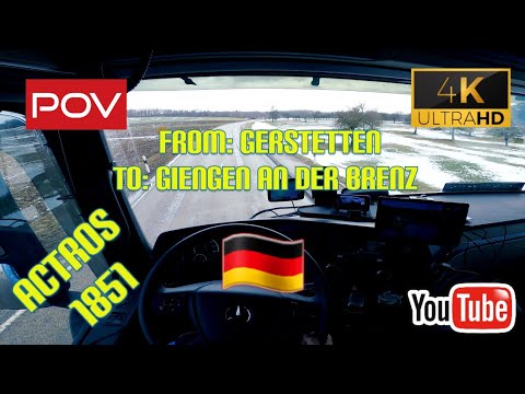 POV Driving a 510ps Truck. Mercedes Actros 1851. 4K