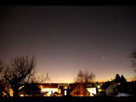 Zeitraffer Dämmerung und Venus 15.01.2012 Harheim