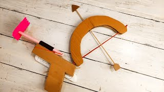 DIY 3 CARDBOARD GAMES/HOW TO MAKE A POPPY PLAY TIME GRAB PACK/CARDBOARD BOW AND ARROW/PIN BALL GAME