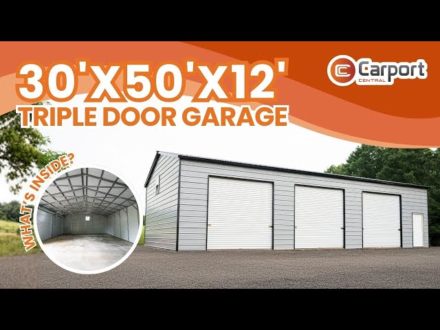 30' x 50 x 12' Triple Door Garage