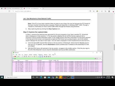 3.7.10 - lab - use wireshark to view network traffic