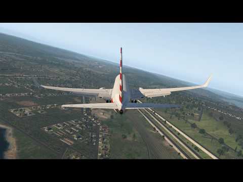 Extreme crazy landing. Strong wind. Boeing 737