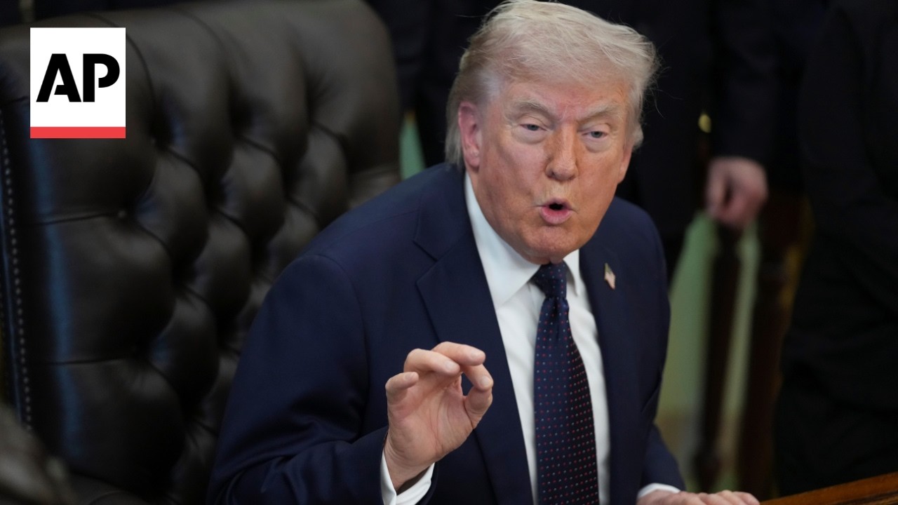 Video | Trump says he won't be rushed to end the Iran war