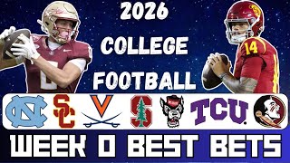 🏈 College Football Week 0 BEST BETS | Top Picks & Predictions