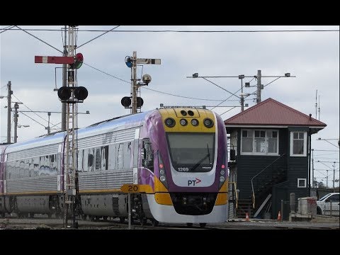 Vlocitys and a Grain Train at  North Geelong 10/12/18