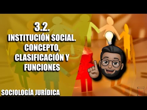 Institución social. Concepto, clasificación y funciones